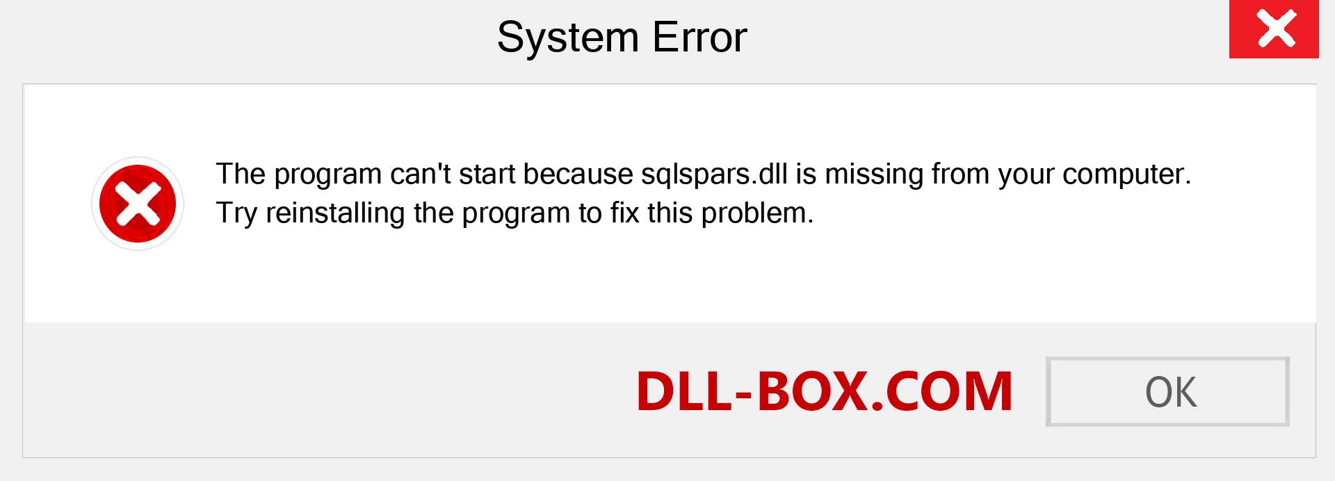  sqlspars.dll file is missing?. Download for Windows 7, 8, 10 - Fix  sqlspars dll Missing Error on Windows, photos, images